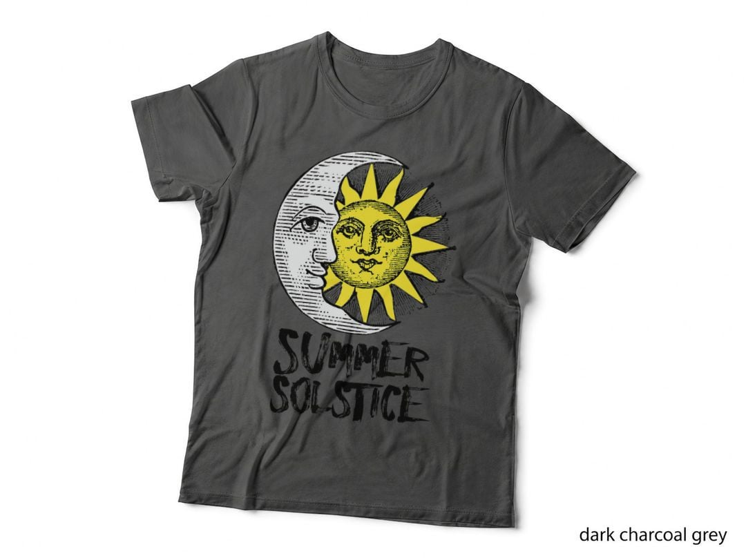 Summer Solstice Shirt Midsummer Vintage Moon & Sun Design T-Shirt