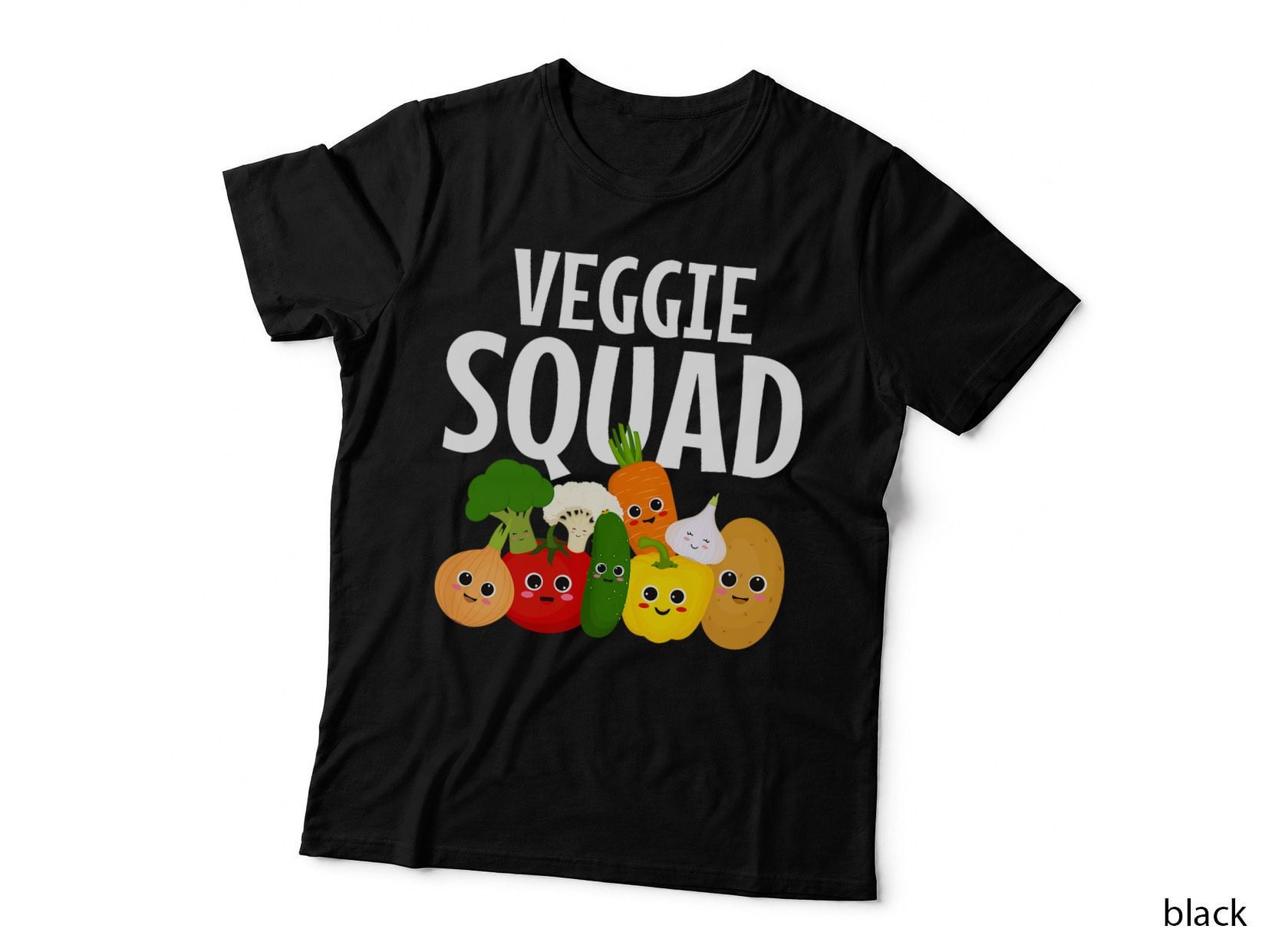 Veggie Squad Shirt Retro Vegetable Shirt Vegan Vegetarian T-Shirt