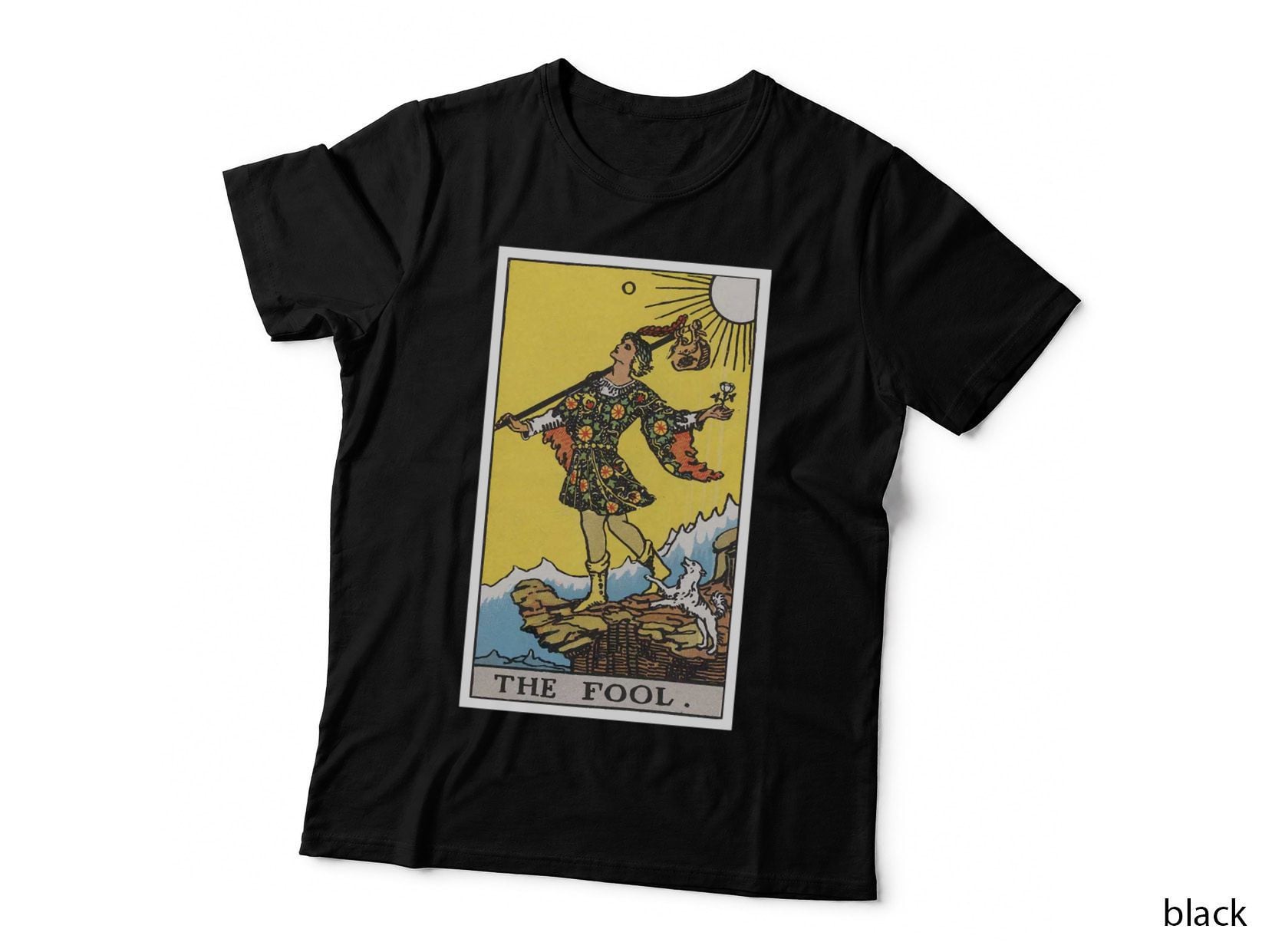 Vintage Fool Tarot Card T-Shirt 0, Throwback, Retro Style