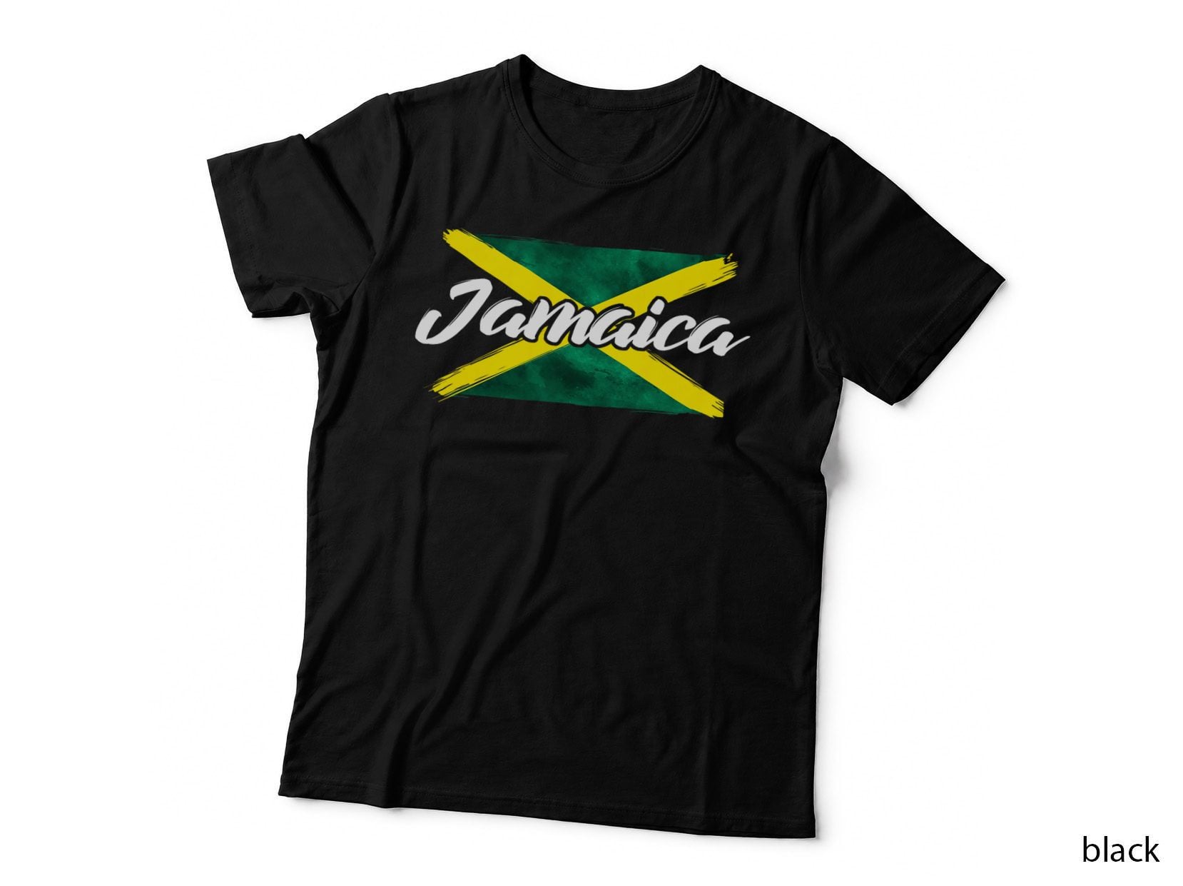 Vintage Jamaica Flag Mens Travel Vacation Outfit T-Shirt