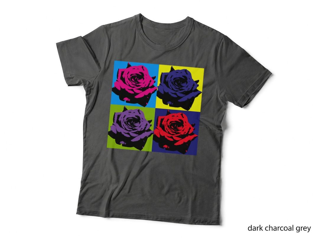 Vintage Pop Art Roses - Retro Gardener Botanist Flowers Rose T-Shirt
