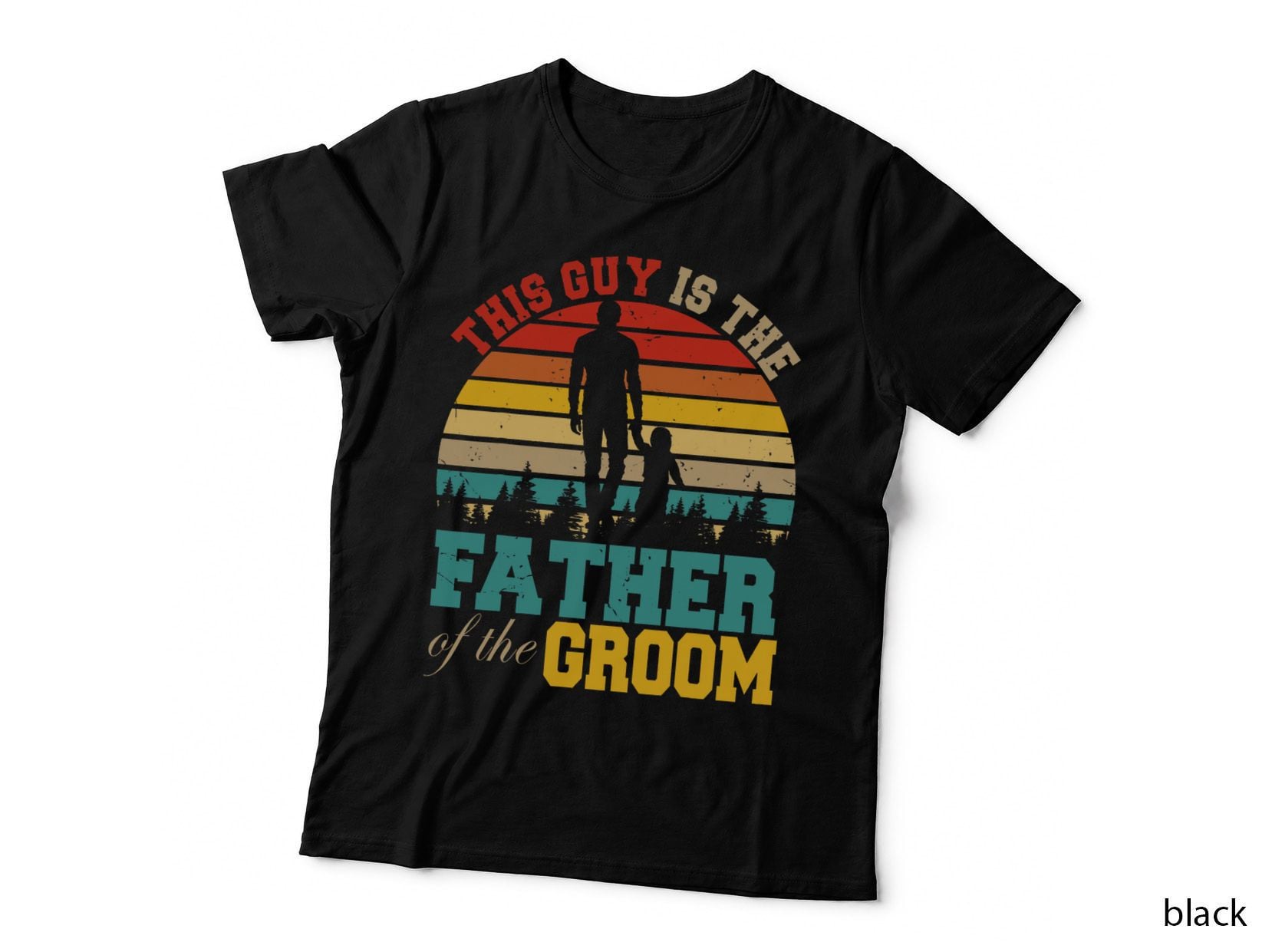 Vintage Retro This Guy Is the Father of the Groom Wedding T-Shirt