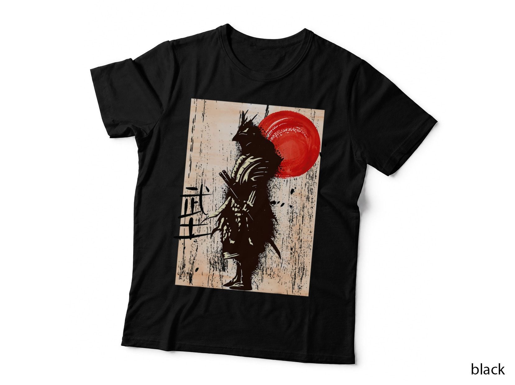 Vintage Samurai Warrior Bushido Code Japanese Swordsmen Moon T-Shirt