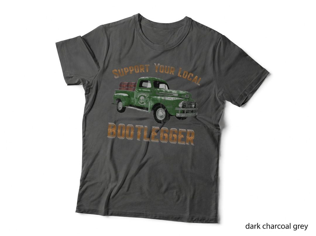 Vintage Support Your Local Bootlegger Moonshine T-Shirt