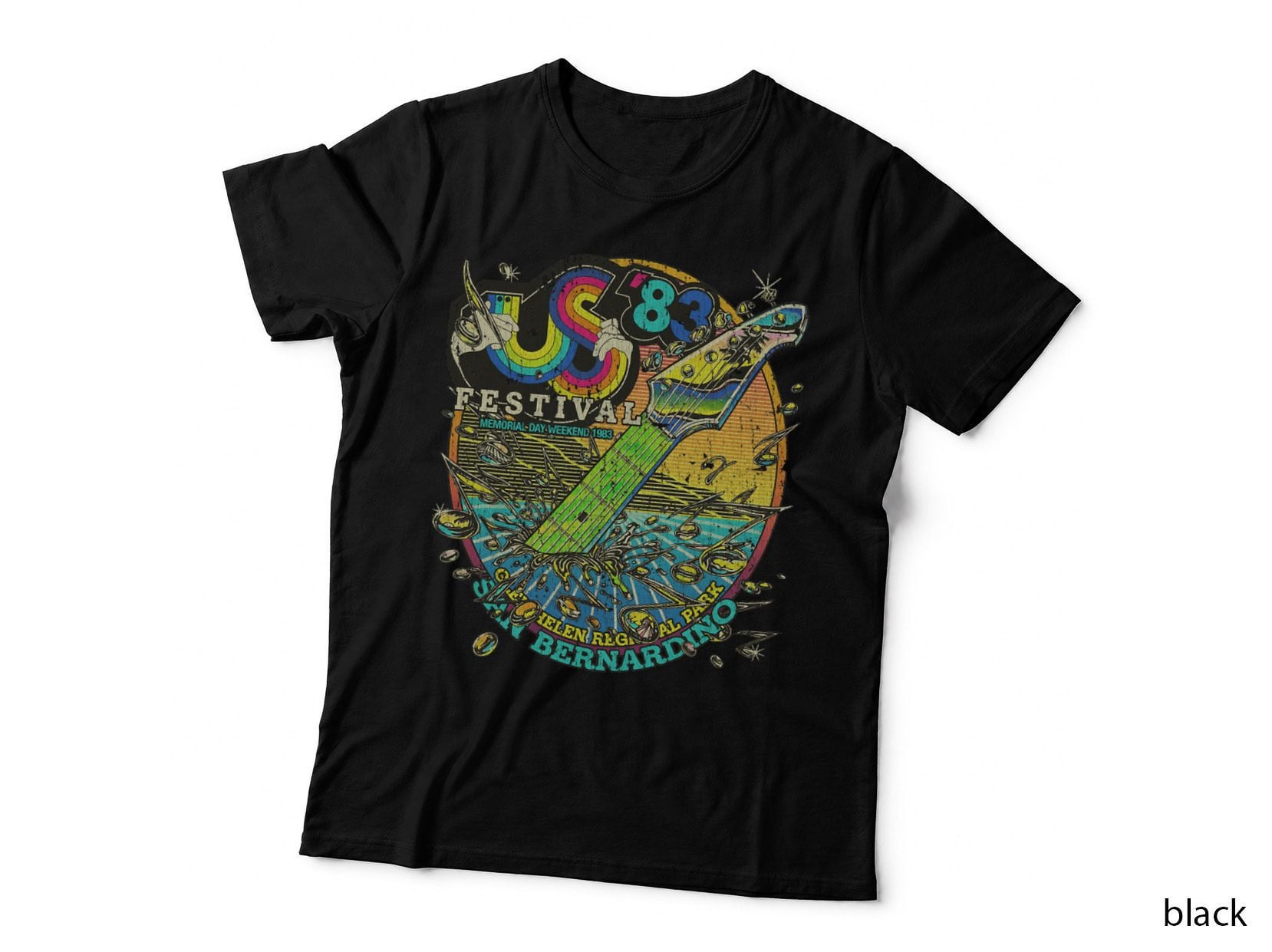 Vintage US Festival 1983 Colorful Rainbow Music Fest US 70s T-Shirt