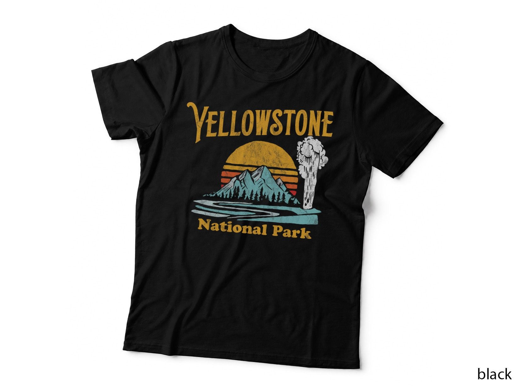 Vintage Yellowstone National Park Retro 80's Graphic T-Shirt