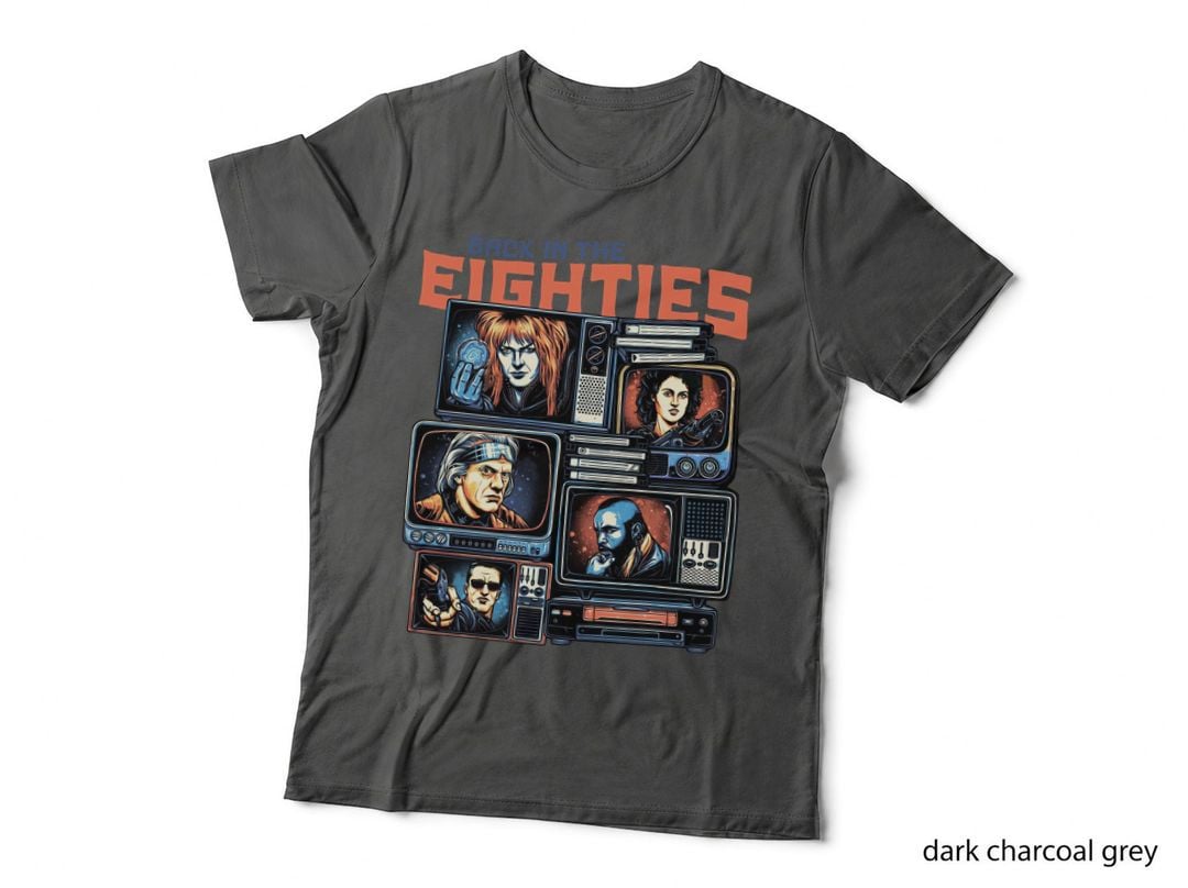 80s Retro Sci-Fi Characters T-Shirt, Trendy Nostalgia, Eighties Vibes