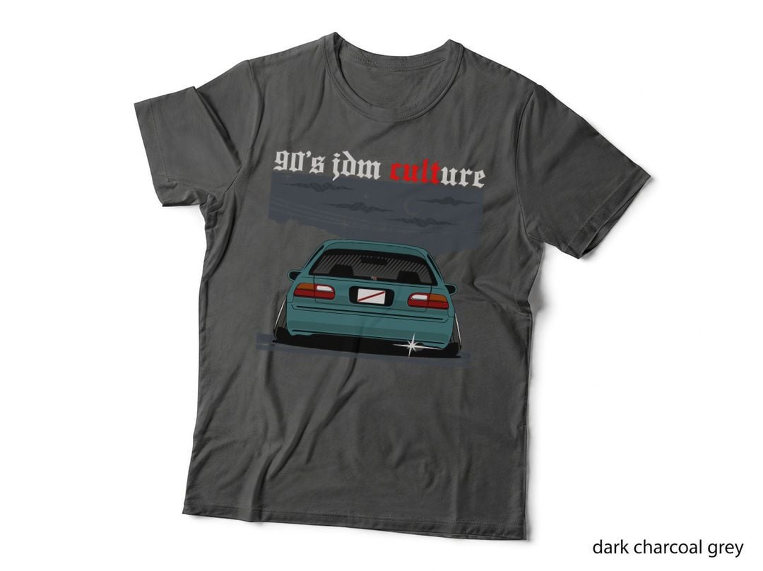 90s JDM HN EG JDM Culture Teal Car Graphic T-Shirt