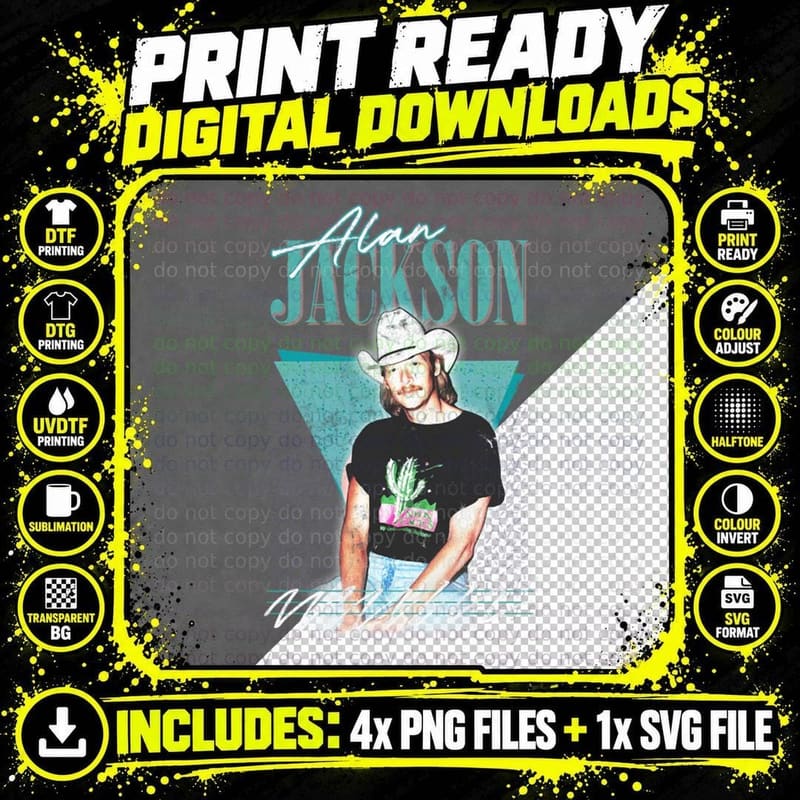 Alan Jackson Vintage Fa T-Shirt Png SVG Digital Bundle