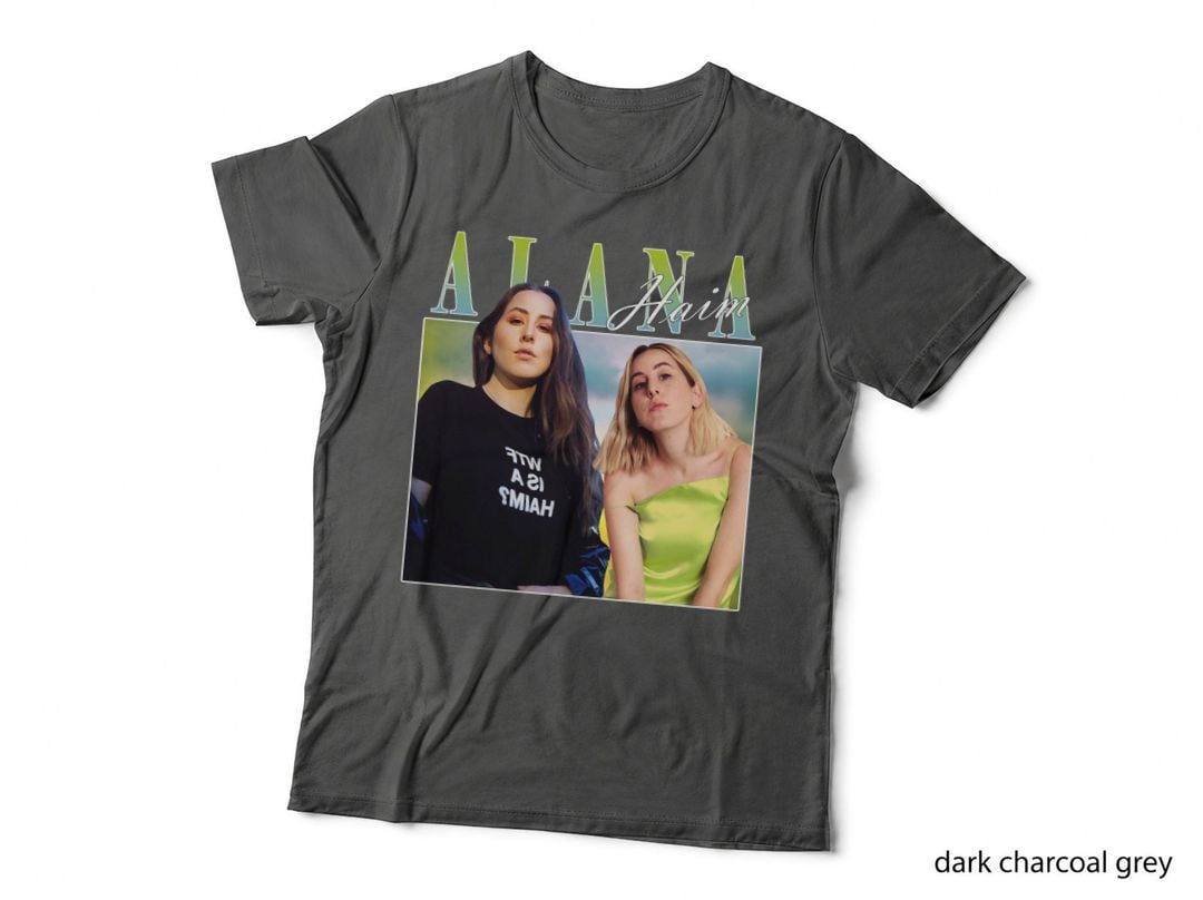 Alana Haim 90S Homage T-Shirt, Retro Pop Culture Portrait, Music Fan Style