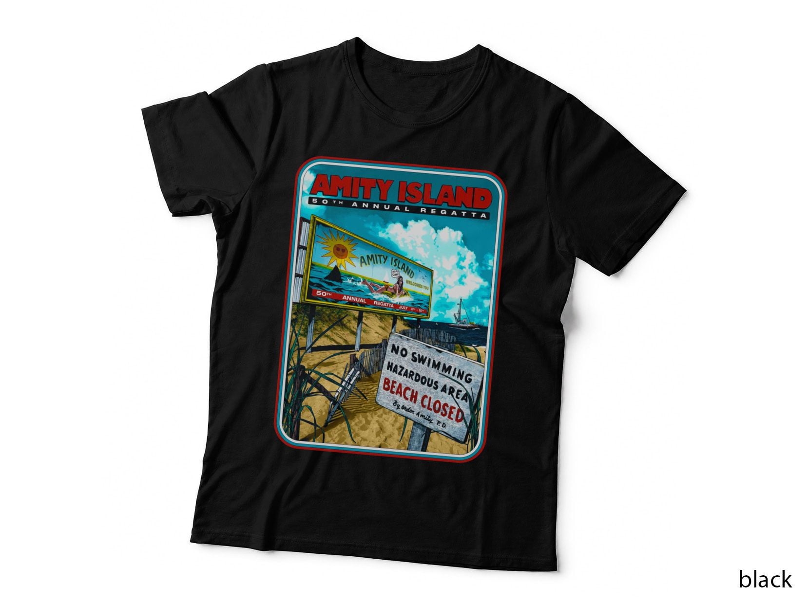 Amity Island Regatta T-Shirt, Vintage Summer Beach, Retro Vacation Style