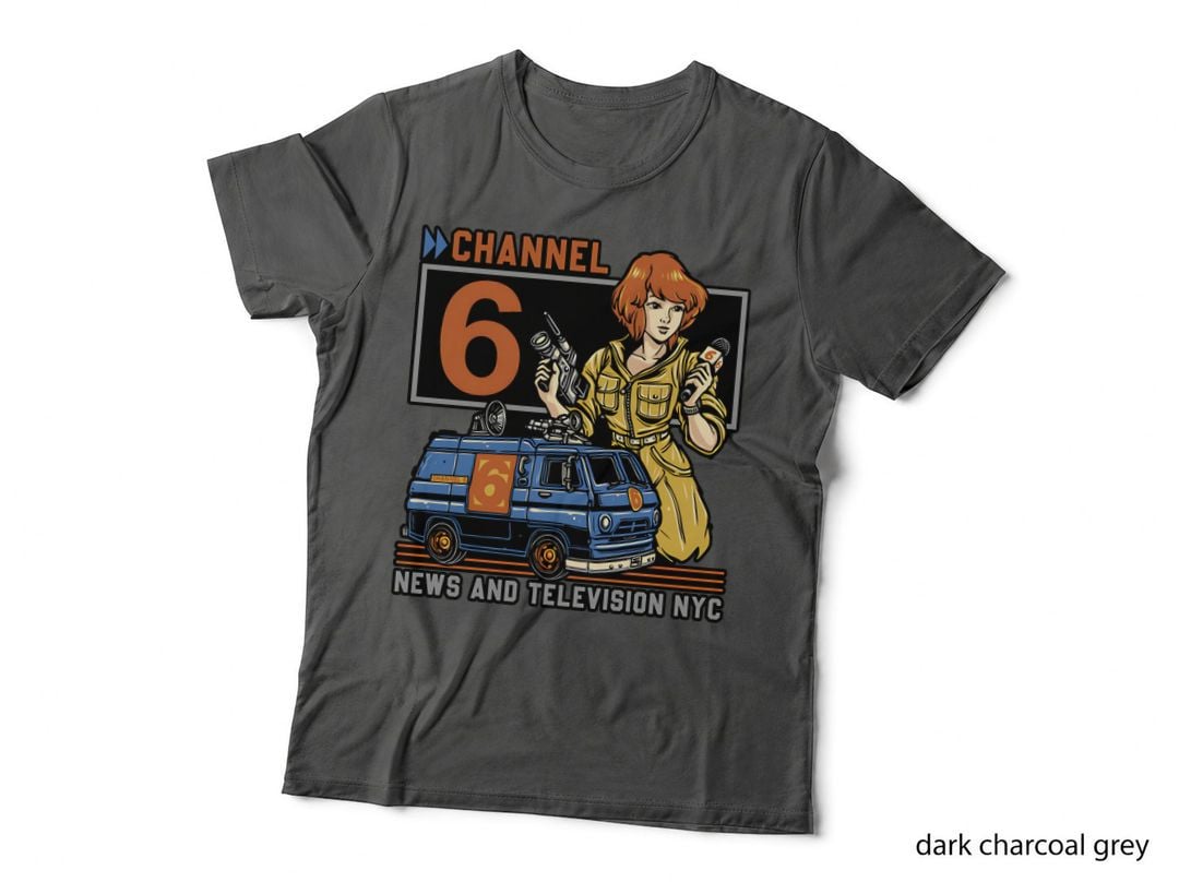 April Jones Channel 6 News Reporter with Van, 90S Retro Cartoon T-Shirt