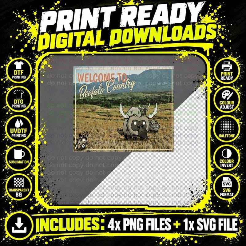 Beefalo Country - Don't Starve Classic T-Shirt Png SVG Digital Bundle