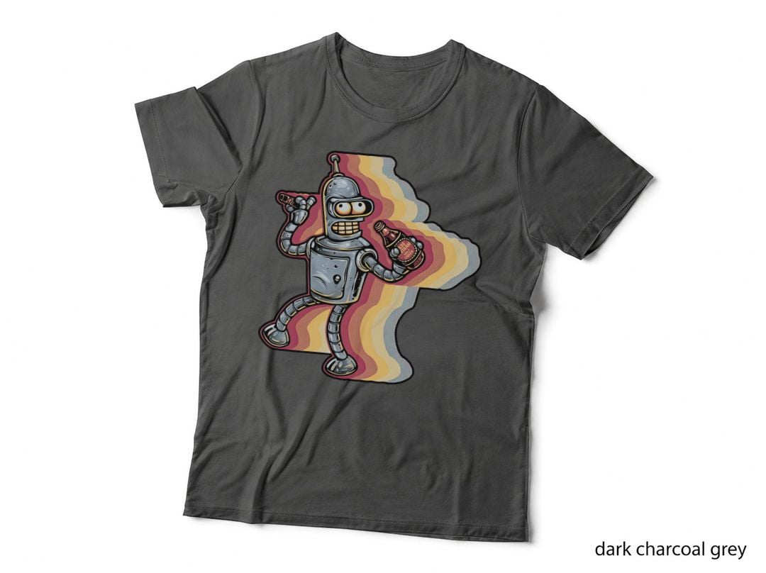 Bender Futurama T-Shirt, Vintage Sci-Fi Tee, Gift for Comic Book Fans