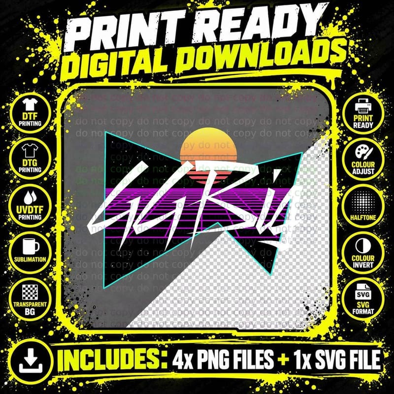 Big Little Sorority 80s Vaporwave Retro Sorority Ggbig Png SVG Digital Bundle