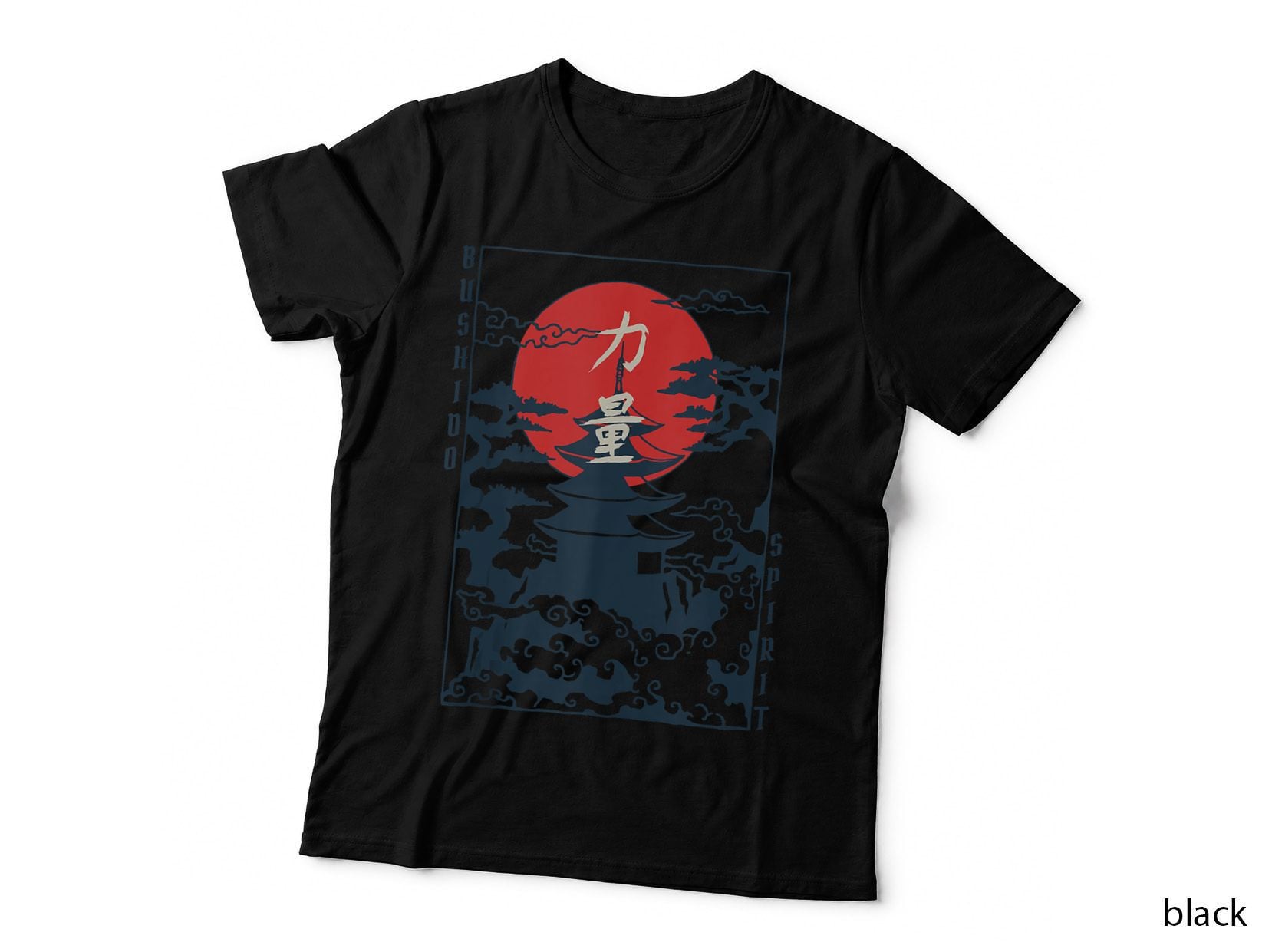 Bushido Samurai T-Shirt, Japanese Retro Art Print, Culture Gift