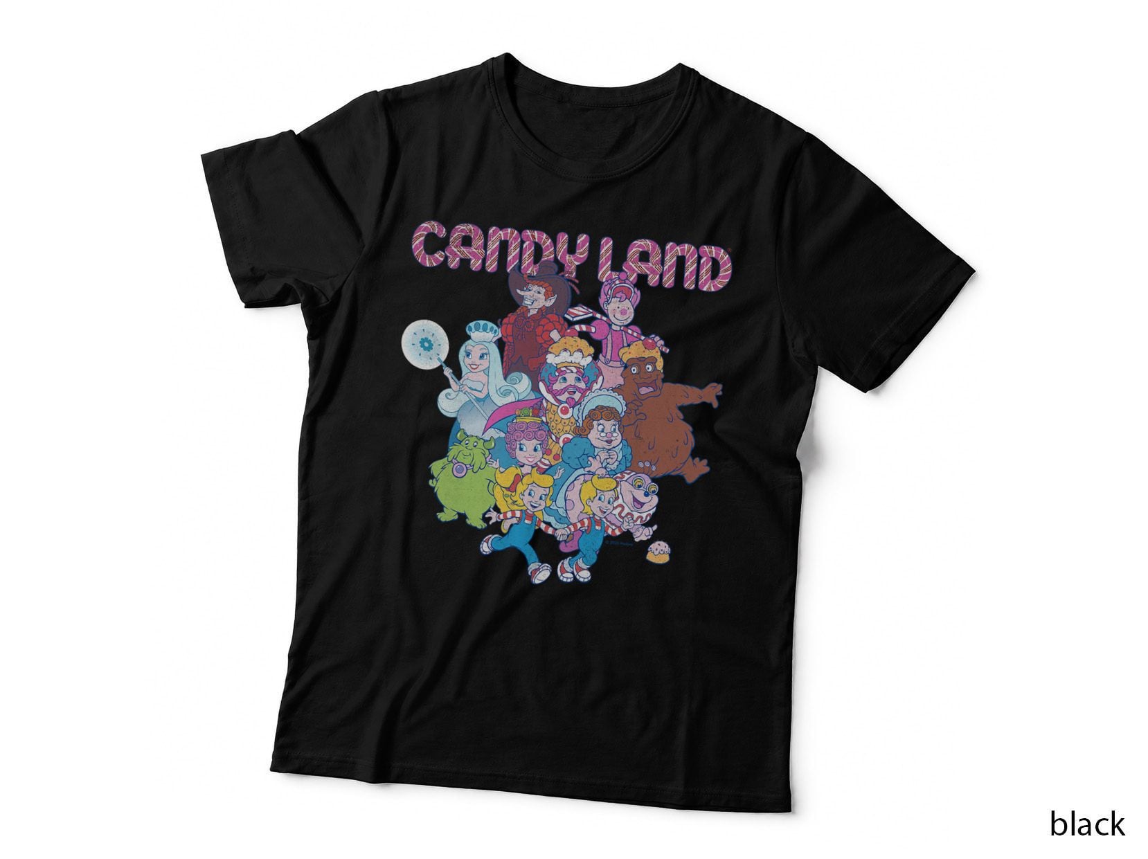 Candy Land Retro Character Group Tee, Classic Board Game Illustration, Nostalgic