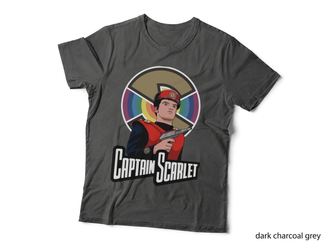 Captain Scarlet T-Shirt, Retro Sci-Fi Hero, Sci-Fi Fan Apparel