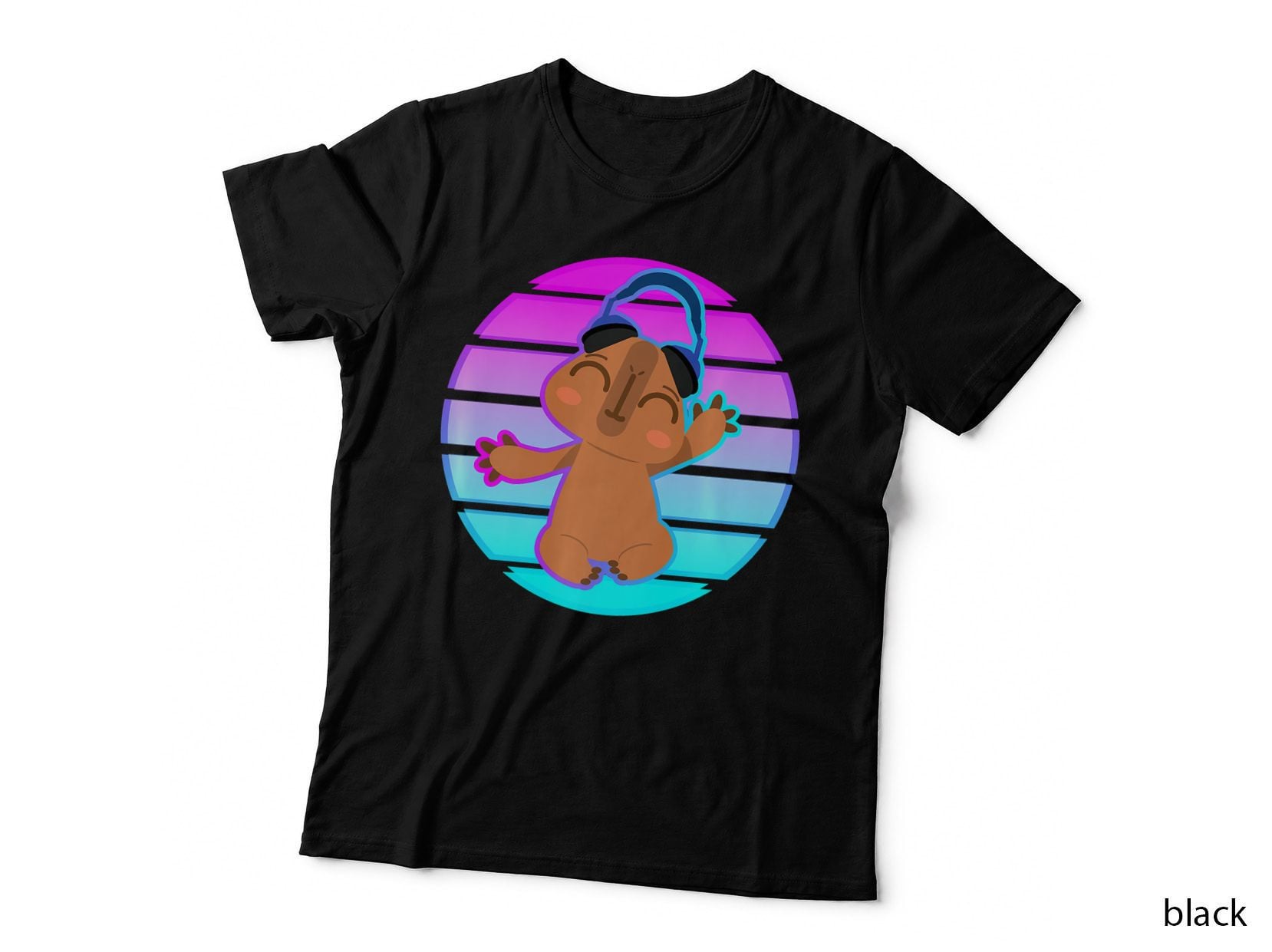 Capybara Vaporwave Retro Vintage 90s Style T-Shirt