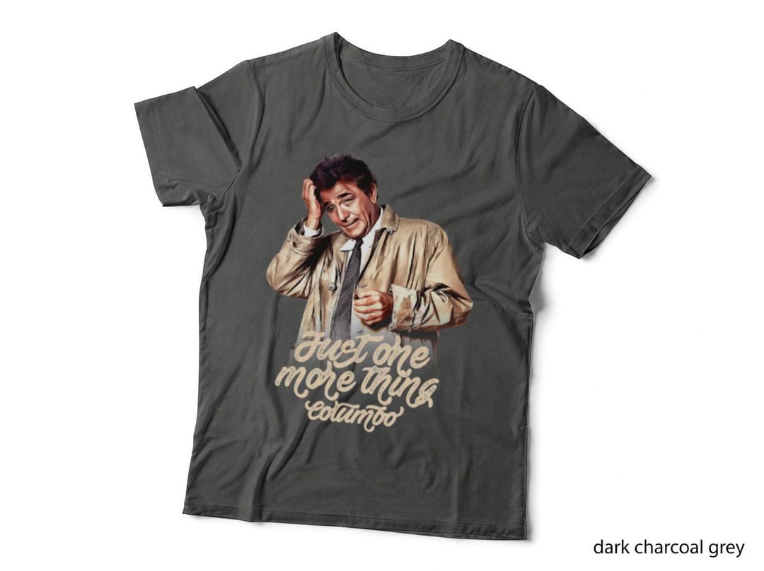 Columbo Just One More Thing Photo Portrait, Retro TV T-Shirt