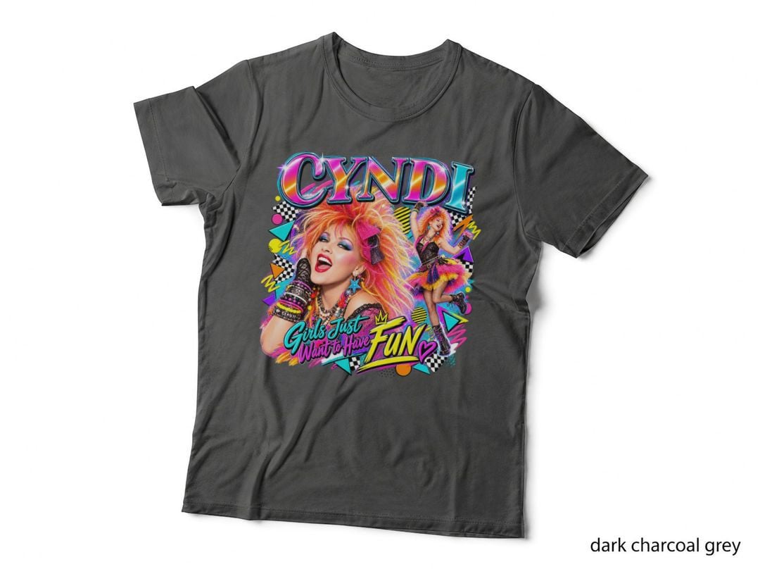 Cyndi Lauper 80s Pop Retro Girls Just Want to Have Fun Vintage Music T-Shirt