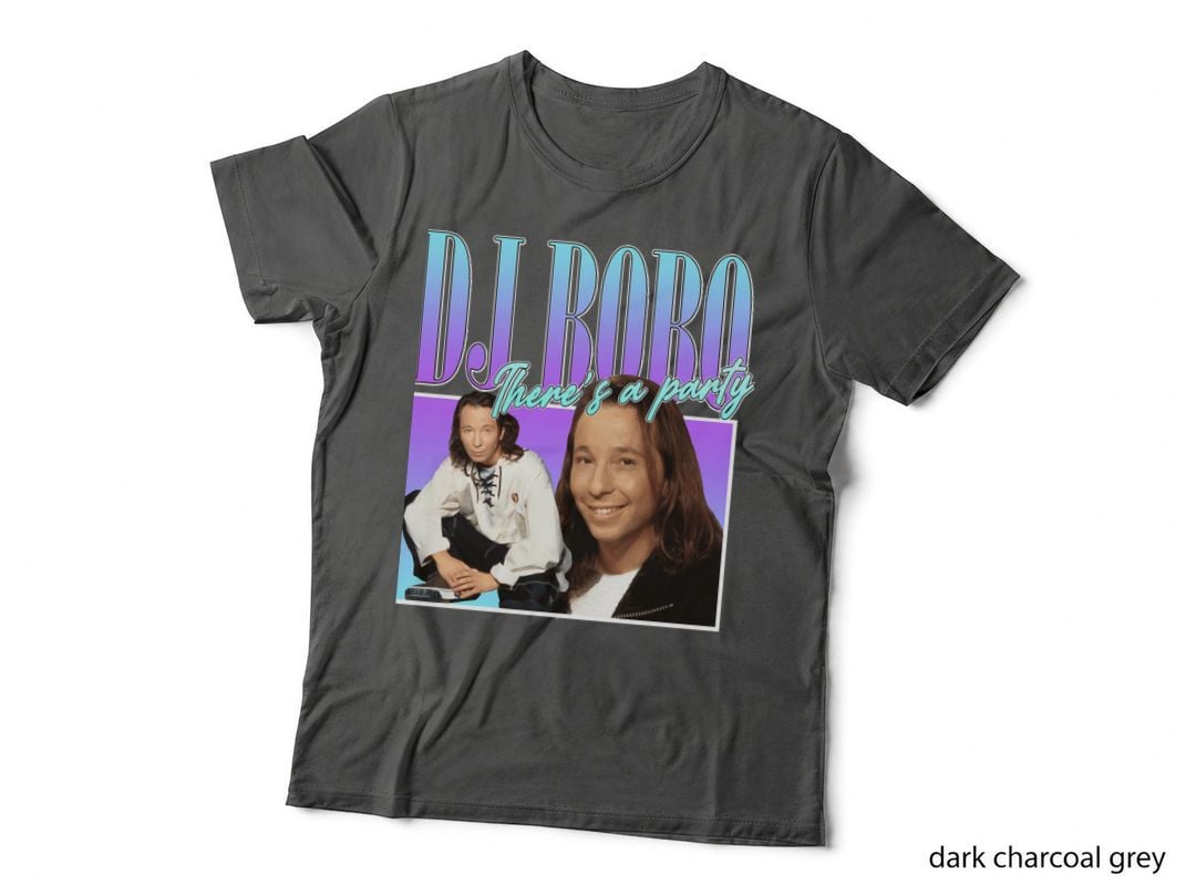 DJ Bobo There's a Party T-Shirt, 90S Eurodance Portrait, Retro Dance Music Fan