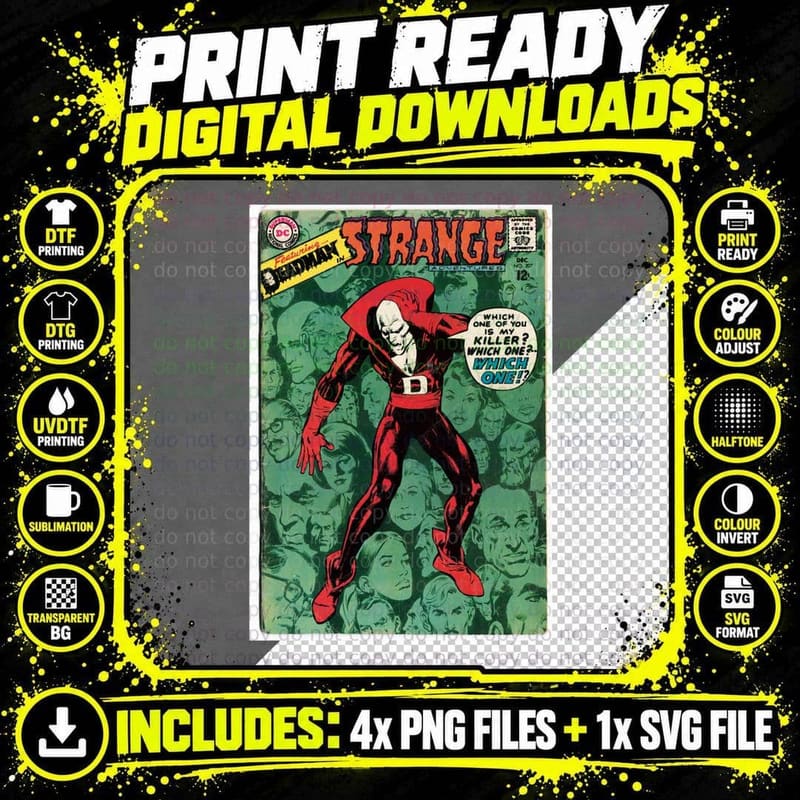 Deadman Strange Adventures Comic Cover T-Shirt, DC Hero Png SVG Digital Bundle