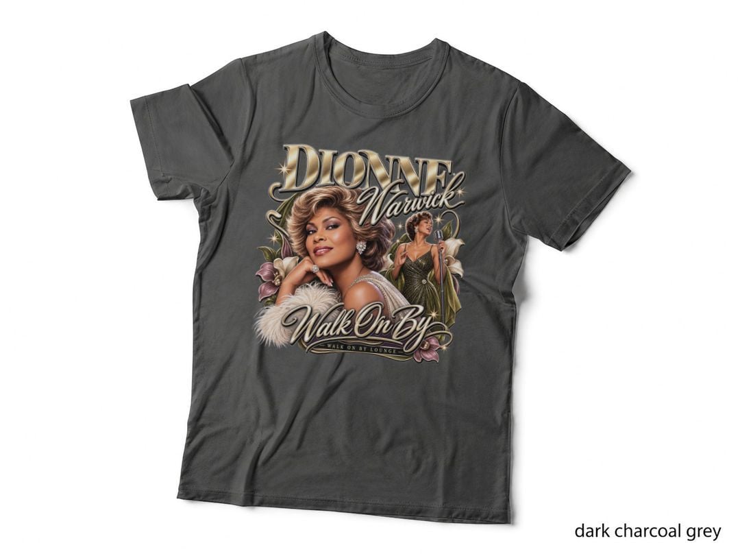 Dionne Warwick Walk on by Retro 60s Soul Lounge R&b Music Singer Vintage T-Shirt