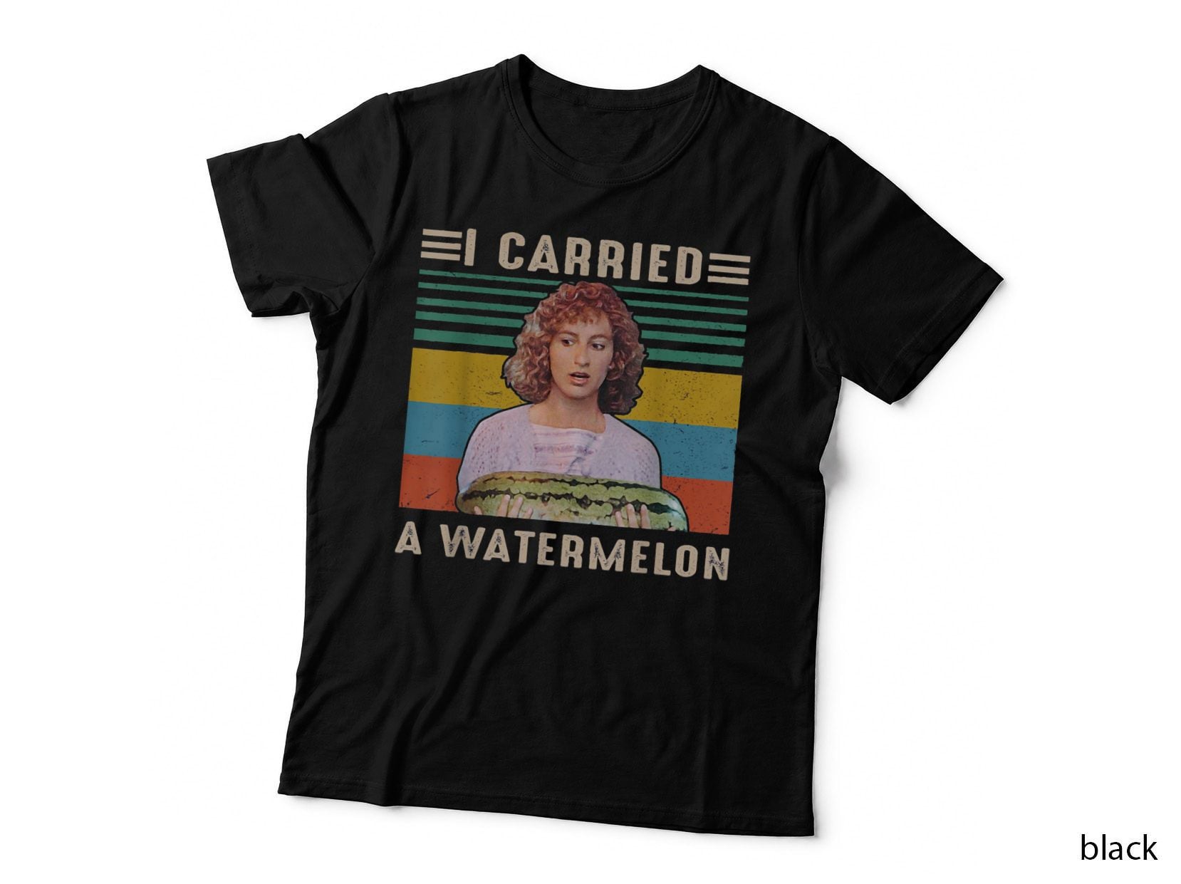 Dirty Dancing Fan T-Shirt, I Carried a Watermelon Quote, Retro Stripe Photo