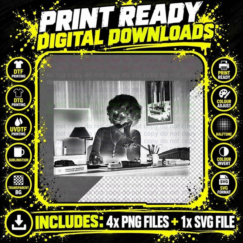 Dolly Parton Nine to Five T-Shirt, 1980 Office Scene Png SVG Digital Bundle