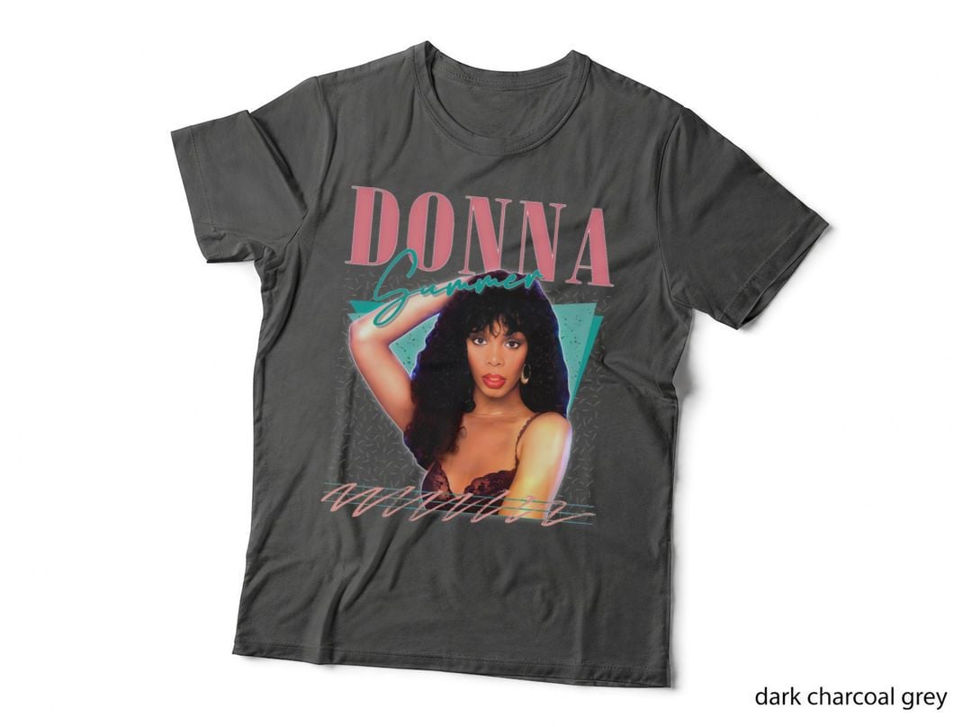 Donna Summer Retro 80S Fan Art T-Shirt, Pop Icon Portrait, Disco Queen