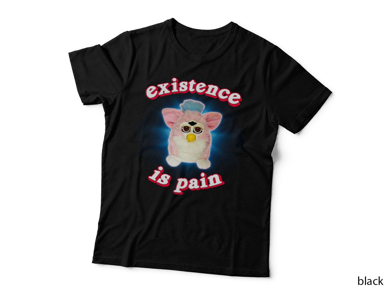 Existence Is Pain T-Shirt, Retro Futuristic Design, Cyberpunk Vibes