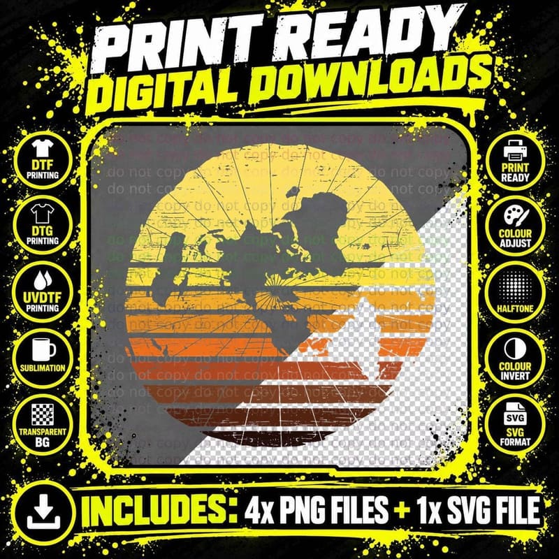 Flat Earth Conspiracy Theory Retro Earth Day Ice Wall Png SVG Digital Bundle