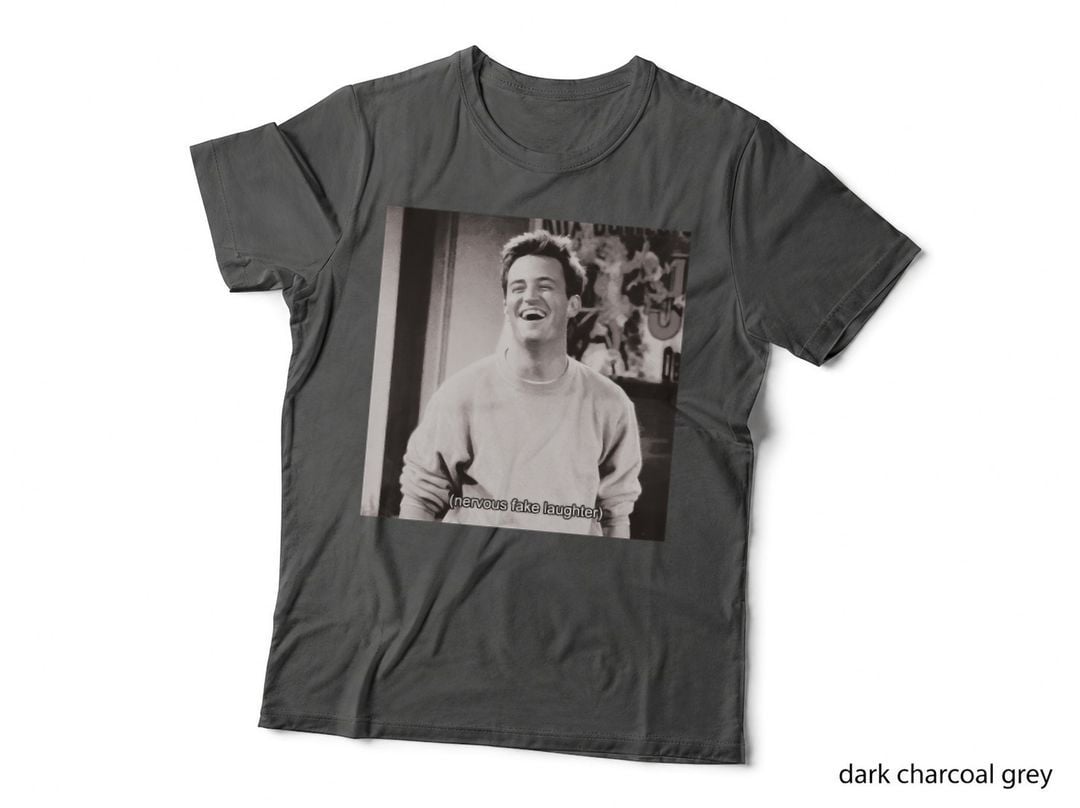 Friends Chandler Bing Nervous Fake Laughter T-Shirt, Retro Comedy