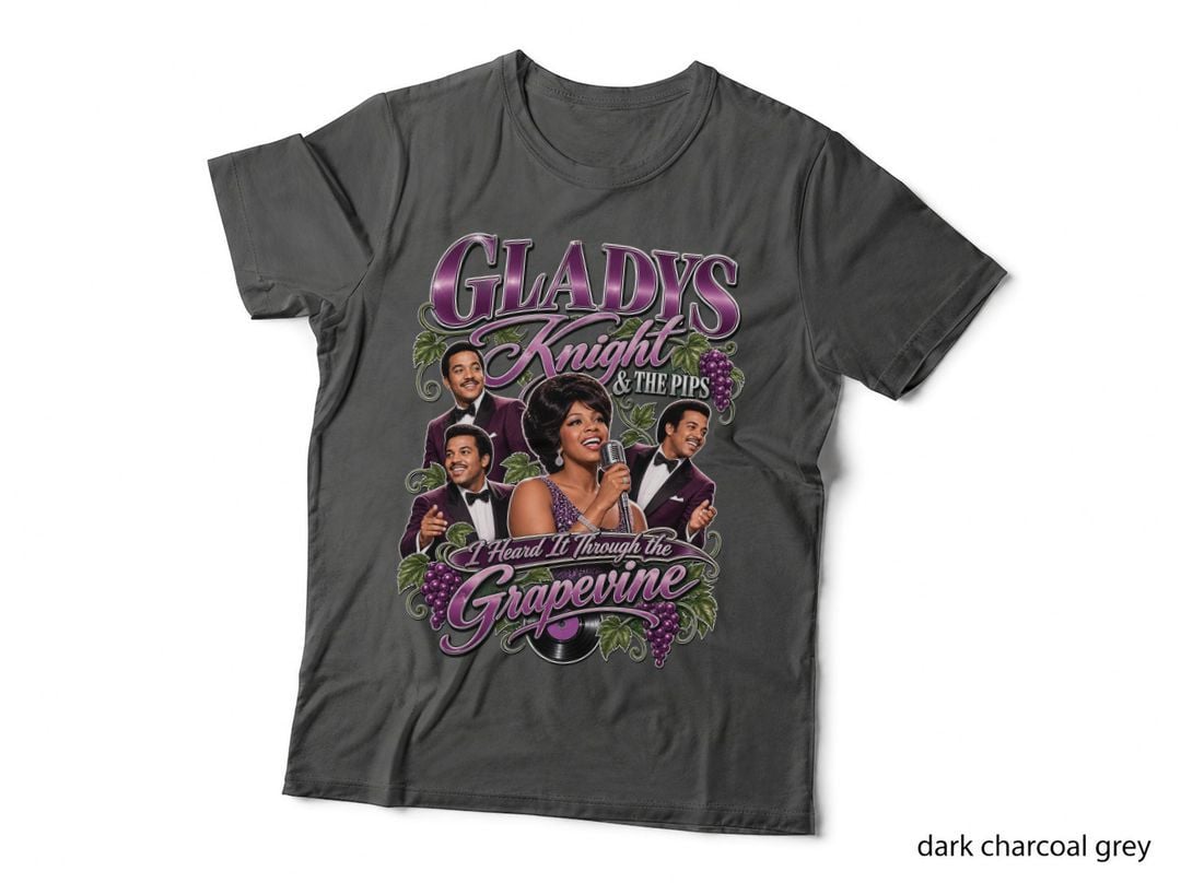 Gladys Knight and the Pips Grapevine 1967 Vintage Motown Soul R&b Music T-Shirt