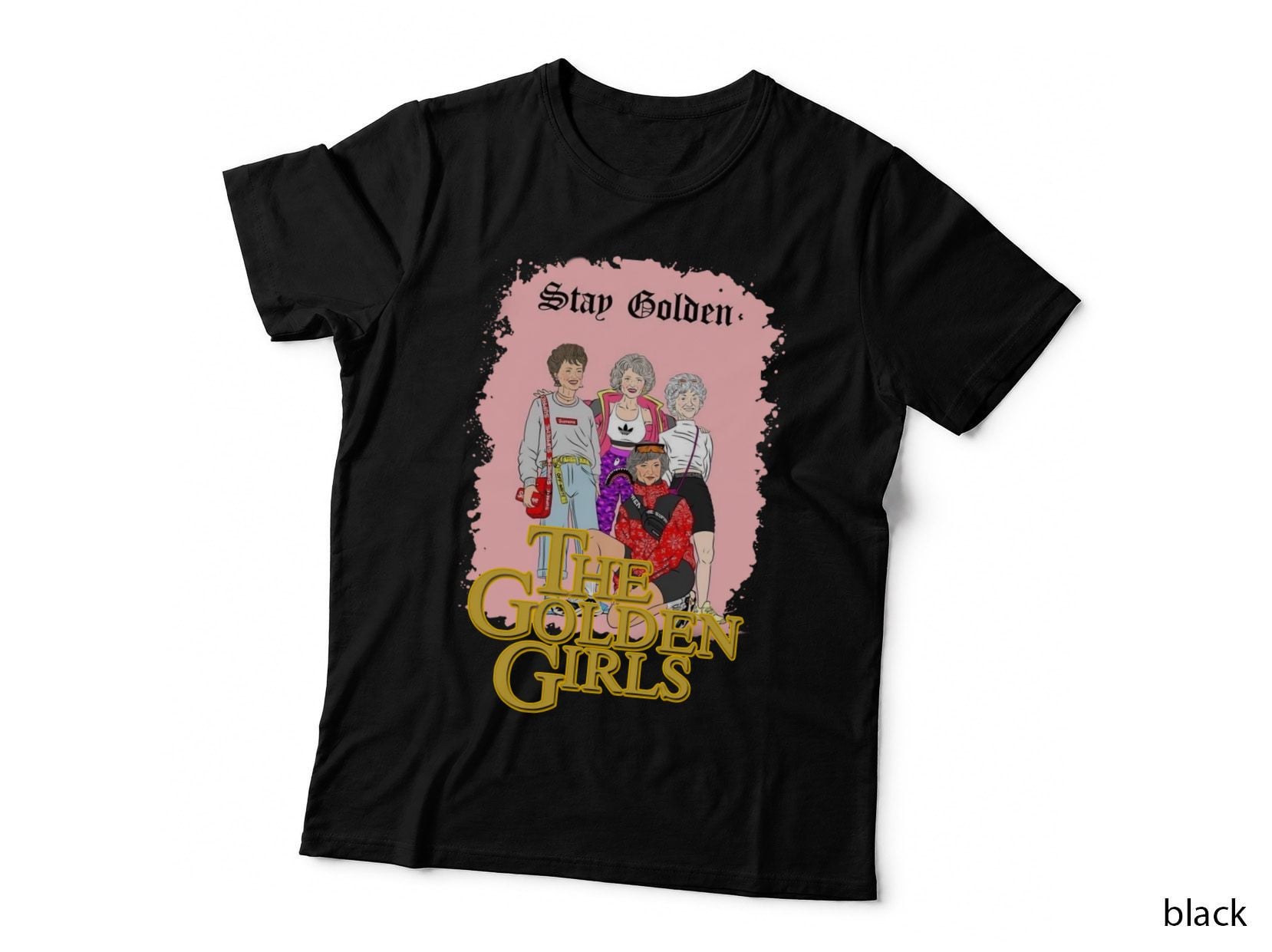 Golden Girls Stay Golden T-Shirt, Streetwear Cartoon Illustration, 80S