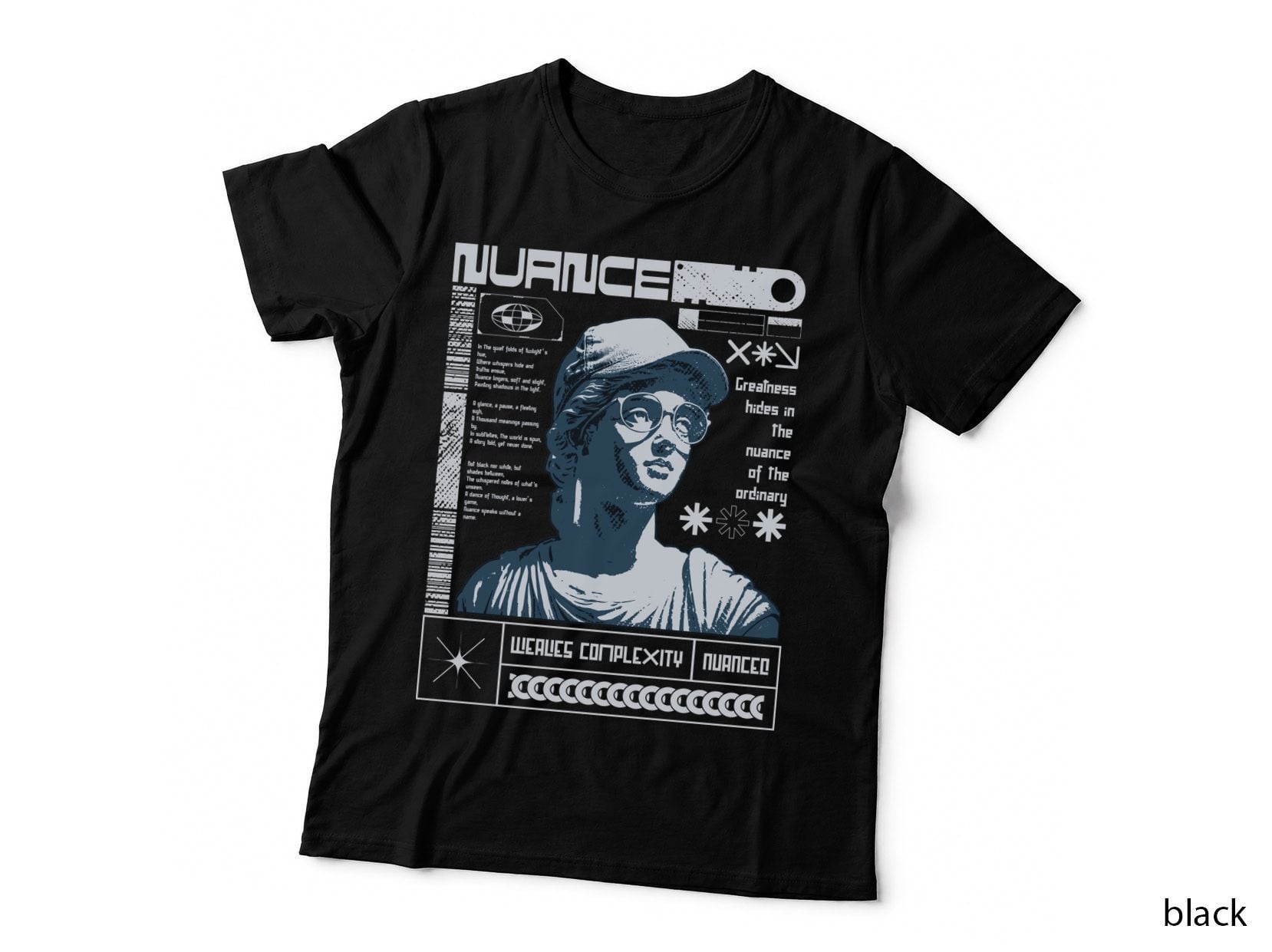 Greek Statue Wearing Cap and Shades T-Shirt, Retro Aesthetic, Vintage Art