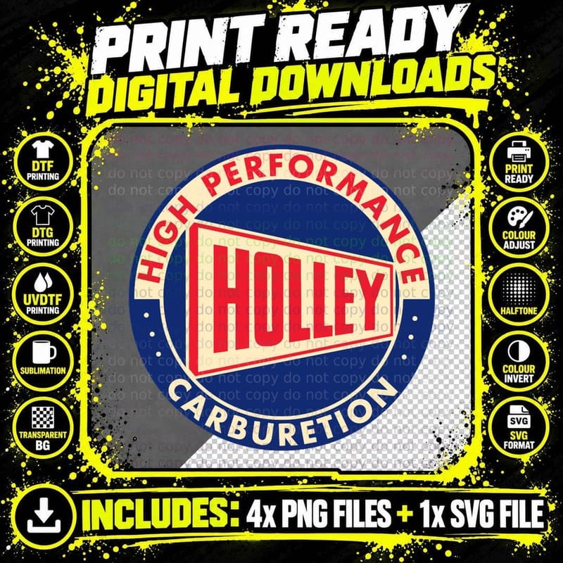 Holley High Performance Carburetion T-Shirt Png SVG Digital Bundle