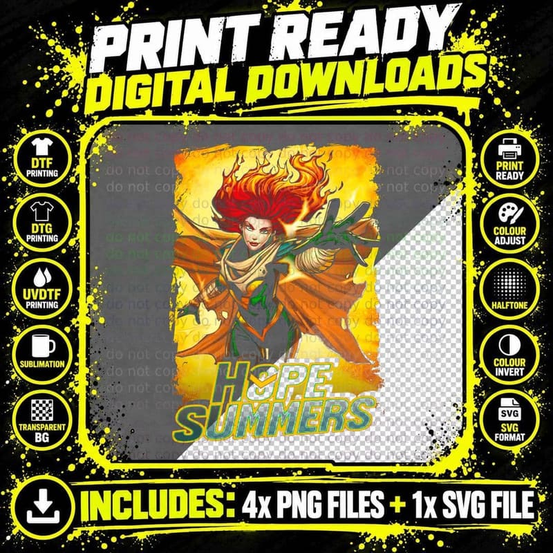 Hope Summers Retro Comic Art T-Shirt Png SVG Digital Bundle