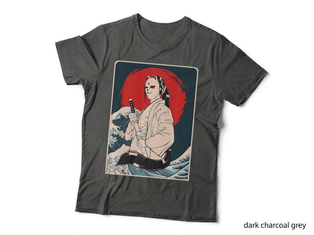 Japanese Samurai Culture Scenery Vintage Sakura Cherry Fun T-Shirt