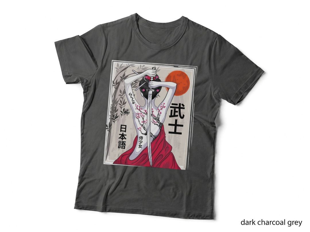 Japanese Samurai Culture Scenery Vintage Sakura Cherry T-Shirt