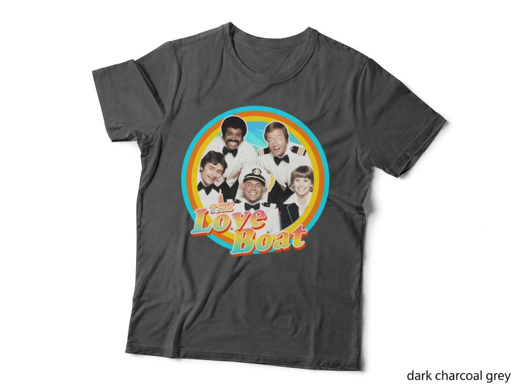 Love Boat Retro TV Cast T-Shirt, Rainbow Circle Design, 70S Fan Art