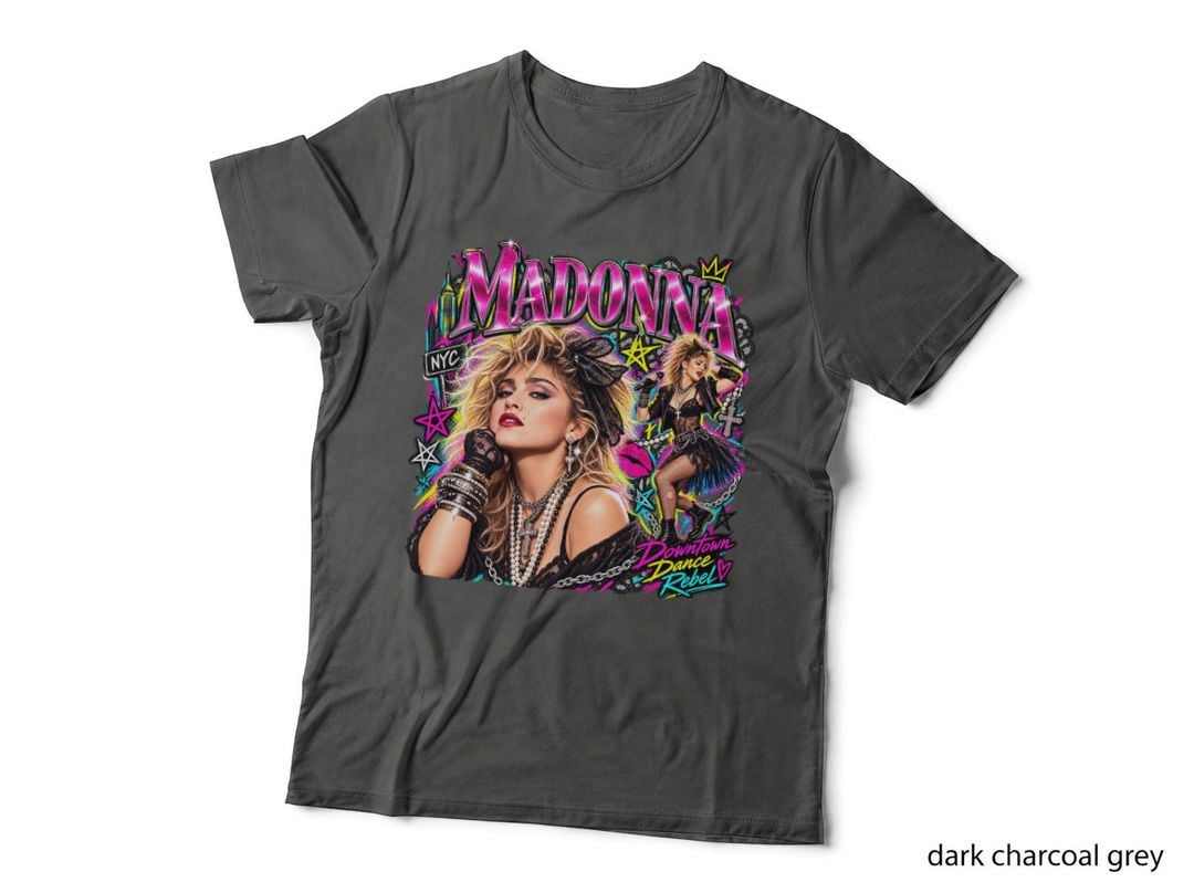 Madonna 80s Pop Icon Retro Dance Music New York Vintage Fan Tee Graphic T-Shirt