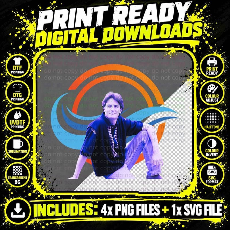Matthew Perry T-Shirt, 90s Iconic Style Png SVG Digital Bundle