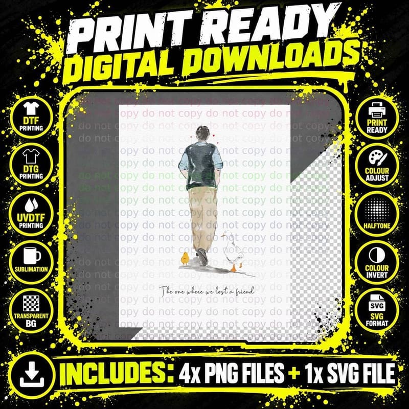Matthew Perry the One Where We Lost a Friend T-Shirt Png SVG Digital Bundle