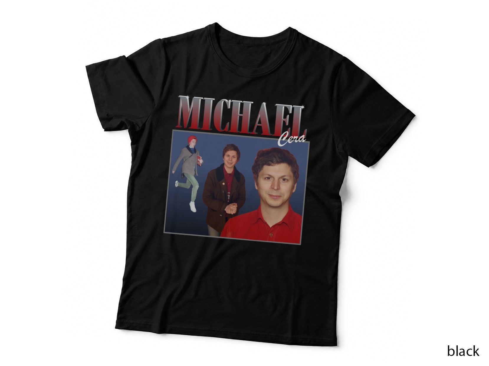 Michael Cera Retro Homage Collage, Indie Actor Fan Art T-Shirt