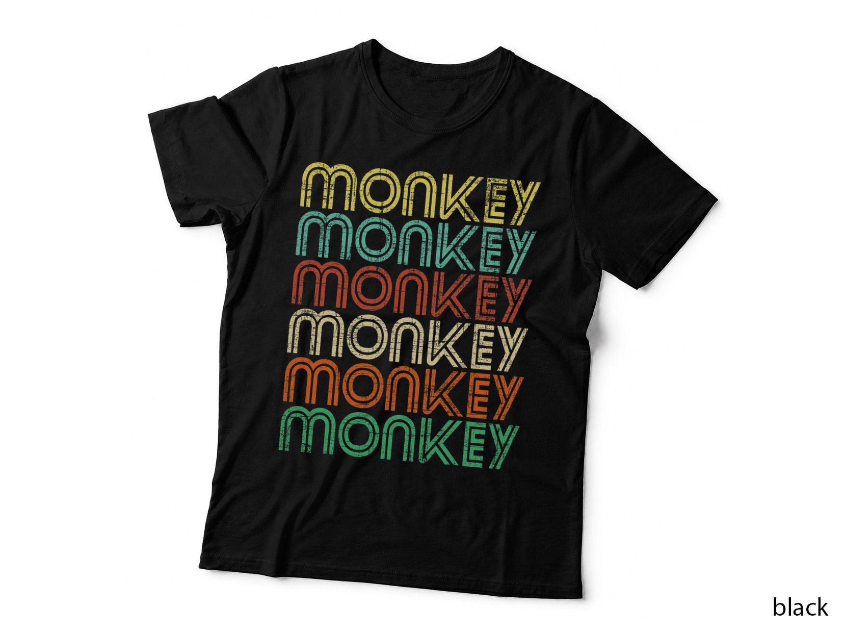 Monkey - Retro Monkeys Wildlife Zoo Animal Primate Zookeeper T-Shirt