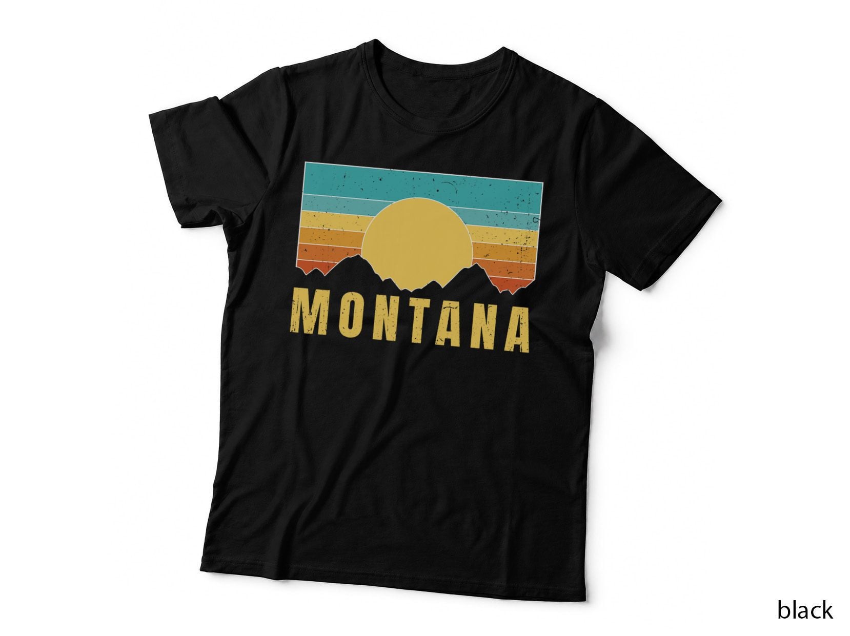 Montana Vintage Nature Retro Sunset T-Shirt