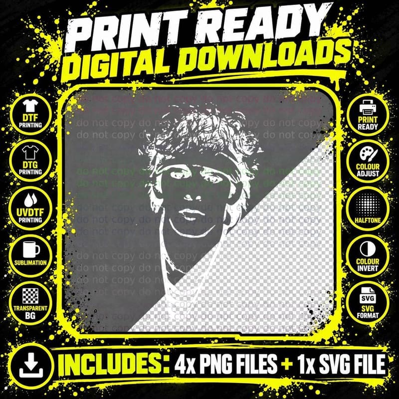 Nick Rhodes Duran 1981 T-Shirt, Music Icon Style Png SVG Digital Bundle
