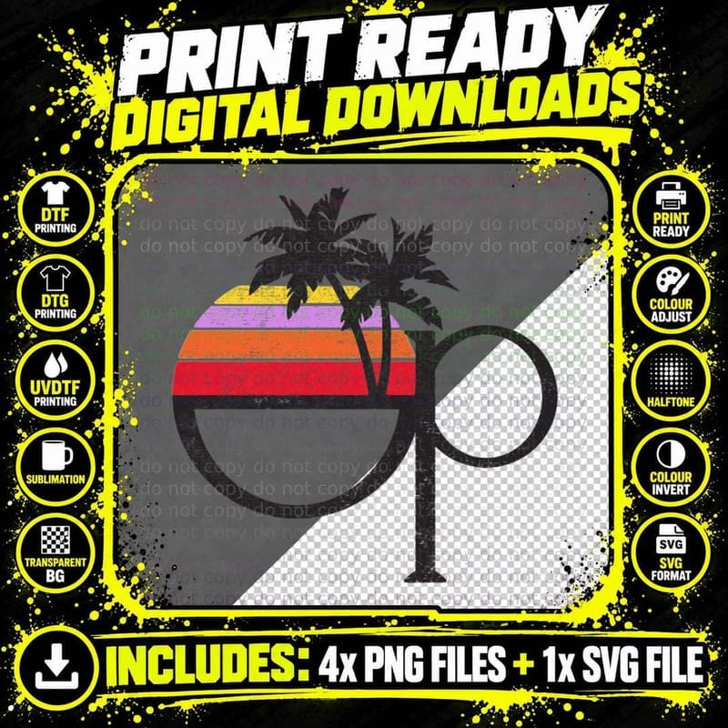 Ocean Pacific Op Logo Tee, Retro 80S Sunset Stripes Png SVG Digital Bundle